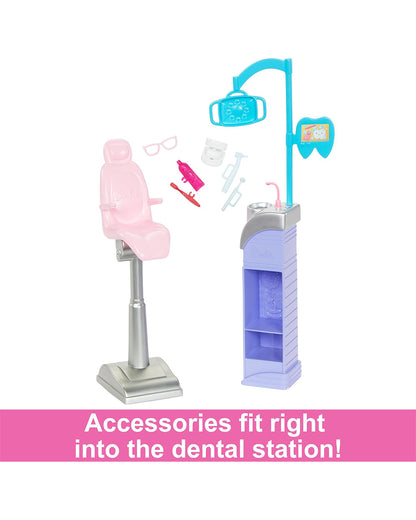 Barbie Careers Dentist Doll and Playset with Accessories-Promotes Role Play-Doll & Doll Houses-12M+