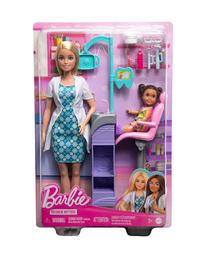 Barbie Careers Dentist Doll and Playset with Accessories-Promotes Role Play-Doll & Doll Houses-12M+