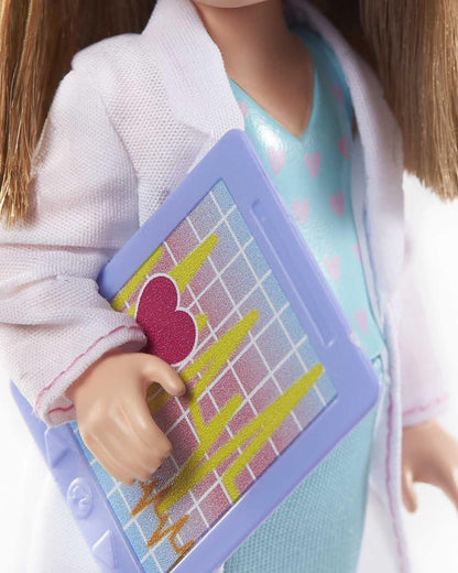 Barbie Brunette Chelsea Doll Doctor Playset-Promotes Role Play-Doll & Doll Houses-12M+