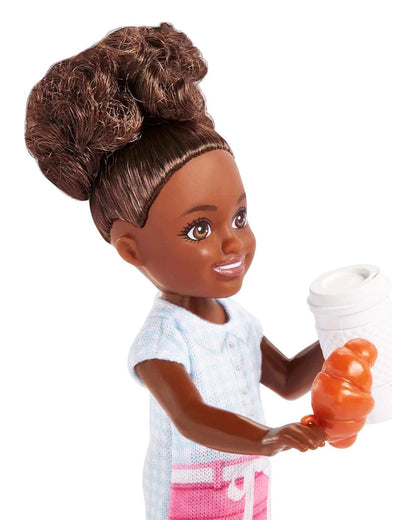 Barbie Chelsea Doll Barista Set with Accessories-Promotes Role Play-Doll & Doll Houses-12M+