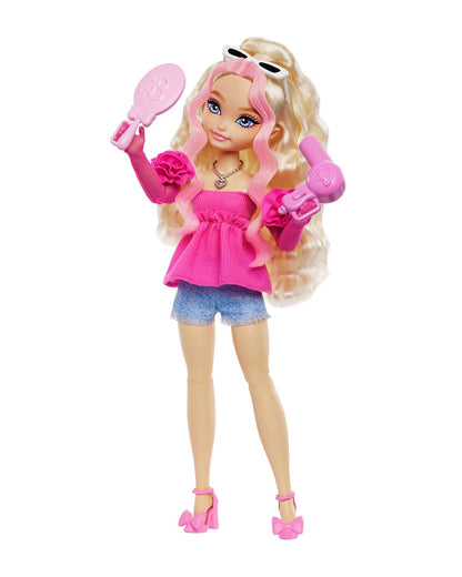 Barbie Malibu Posable Fashion Doll with Wavy Blonde Hair-Promotes Role Play-Doll & Doll Houses-12M+