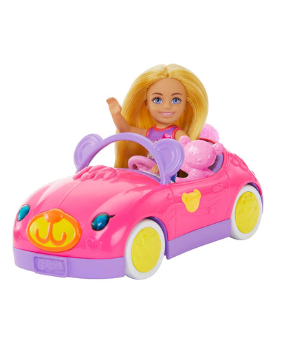 Barbie Chelsea Doll with Toy Car Set & Bear-Promotes Role Play-Doll & Doll Houses-12M+