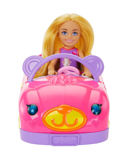Barbie Chelsea Doll with Toy Car Set & Bear-Promotes Role Play-Doll & Doll Houses-12M+