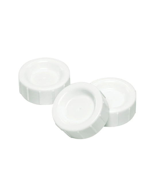 Dr. Brown's Travel/Storage Caps For Breast Milk or Formula-Pack Of 3-White