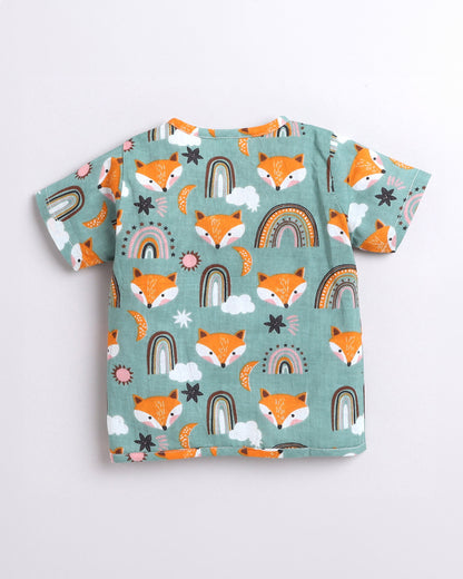 Polka Tots Multicolor-Jhabla-Fox, Elephant and Little Loved Print-Cotton-Pack of 3-For Infants