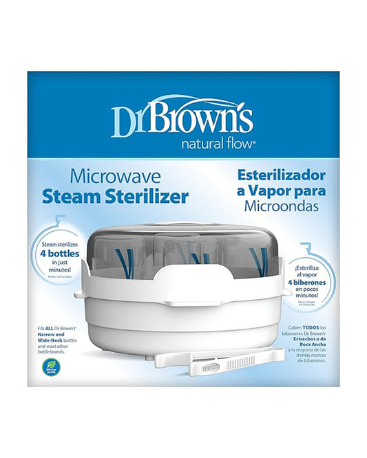 Dr. Brown's Microwave Steam Sterilizer-With Tong-Lightweight-4 Bottles Capacity