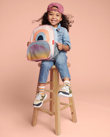 Skip Hop Spark Style Little Kid Backpack-Rainbow-With Mesh Bottle Pocket & Padded Shoulder Straps