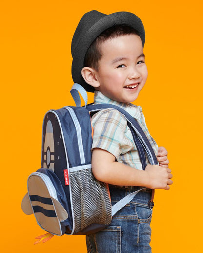 Skip Hop Spark Style Little Kid Backpack-Rocket-With Mesh Bottle Pocket & Adjustable Padded Shoulder Straps