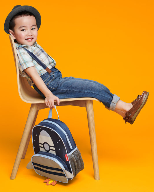 Skip Hop Spark Style Little Kid Backpack-Rocket-With Mesh Bottle Pocket & Adjustable Padded Shoulder Straps