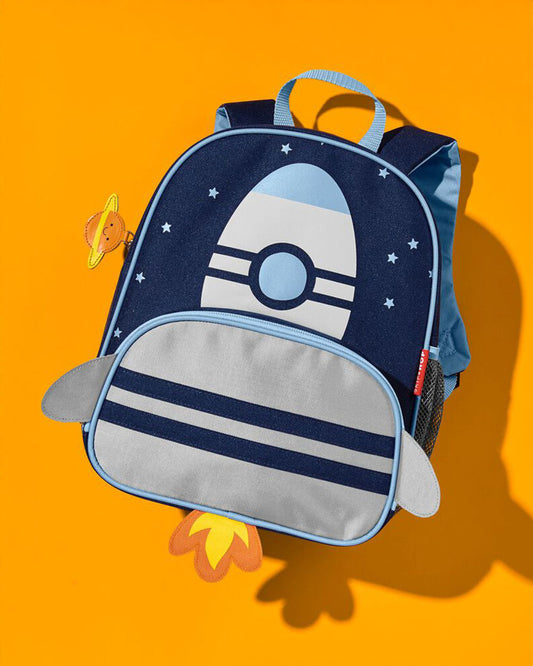 Skip Hop Spark Style Little Kid Backpack-Rocket-With Mesh Bottle Pocket & Adjustable Padded Shoulder Straps