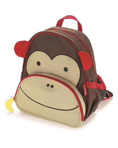 Skiphop School Essentials Kit-Lunch Box(700ml)-Straw Sipper(390ml)-Bagpack-Monkey-3Y+