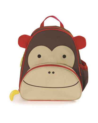 Skiphop School Essentials Kit-Lunch Box(700ml)-Straw Sipper(390ml)-Bagpack-Monkey-3Y+