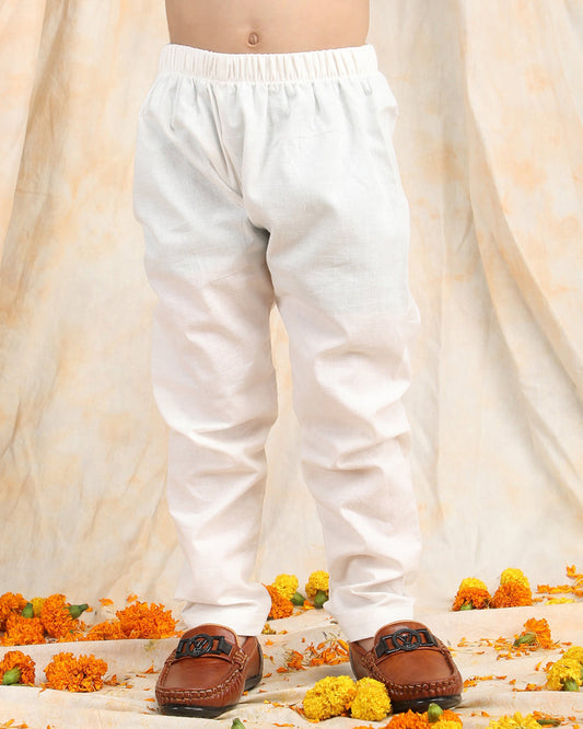 Polka Tots Yellow & White-Kurta Set-Tie Dye-Cotton-For Infants