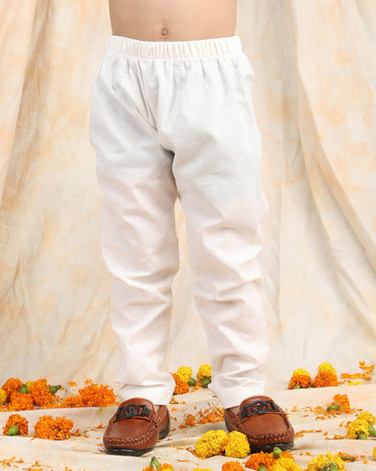 Polka Tots Blue & White-Kurta Set-Tie Dye-Cotton-For Infants