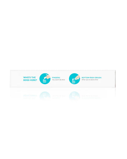 Tinycrawl Bottom Brush Baby Diaper Rash Cream Applicator-With Anti Grip Handle & Suction Base-Blue