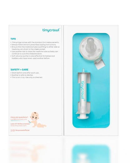 Tinycrawl Medisoother-Soother Style Medicine Dispenser-With Accurate Dose & No Choking-Safe For Babies-For Infants