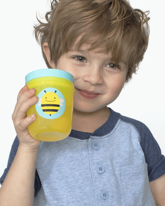 Skip Hop Zoo Tumbler Cup-Removable Flip Top Lids-Owl & Bee-Pack of 2-For Infants