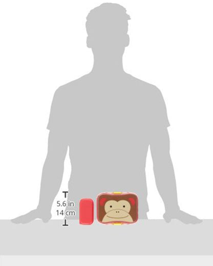 Skiphop School Essentials Kit-Lunch Box(700ml)-Straw Sipper(390ml)-Bagpack-Monkey-3Y+