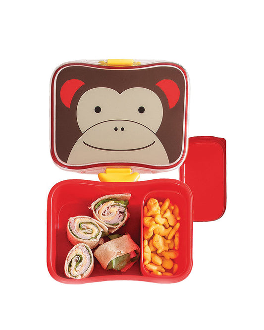 Skiphop School Essentials Kit-Lunch Box(700ml)-Straw Sipper(390ml)-Bagpack-Monkey-3Y+