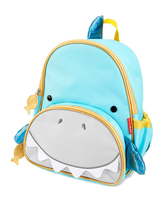 Skip Hop Zoo Little Kid Backpack-Shark-With Mesh Bottle Pocket & Adjustable Padded Shoulder Straps