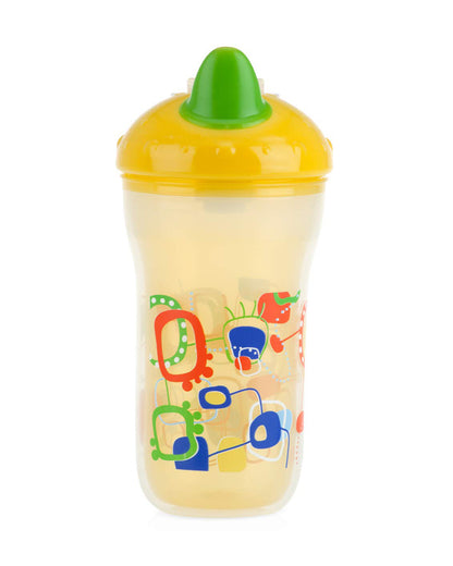 Nuby Soft Sipper-With Dual Flow Valve-Double Wall Insulated-Yellow-270 ml