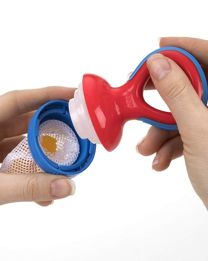 Nuby The Nibbler-With Hygienic Cover-Detachable Net-Red-For Infants