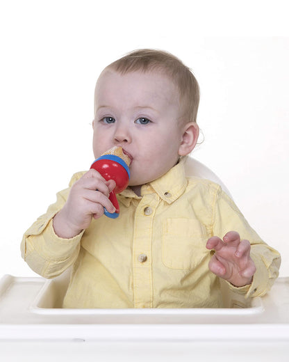 Nuby The Nibbler-With Hygienic Cover-Detachable Net-Red-For Infants