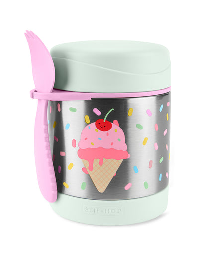 Skip Hop Spark Style Stainless Steel Insulated Food Jar-With Spork-Ice Cream-For Feeding Infants