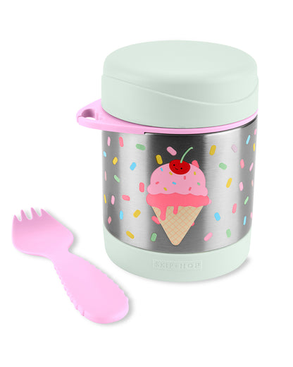 Skip Hop Spark Style Stainless Steel Insulated Food Jar-With Spork-Ice Cream-For Feeding Infants