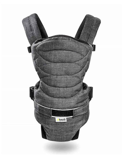 Hauck 2 Way Baby Carrier-4 Carry Positions-Ergonomic Design-For 0 to 9M (Upto 12kg)-Melange Charcoal-Extra 5% Off – duckduckbaby