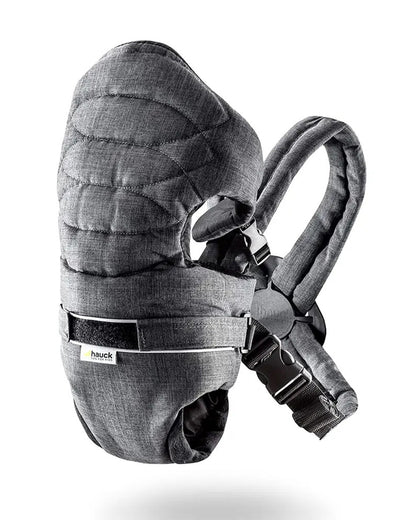 Hauck 2 Way Baby Carrier-4 Carry Positions-Ergonomic Design-For 0 to 9M (Upto 12kg)-Melange Charcoal