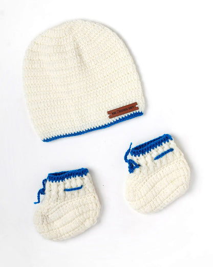 The Original Knit Off White & Blue Winter Wear Sweater-Whale Under The Sea-Acrylic-For Infants