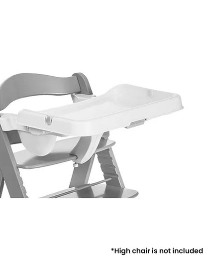 Hauck Alpha Tray-Adjustable in 3 Positions-With Anti Slide Protection-White