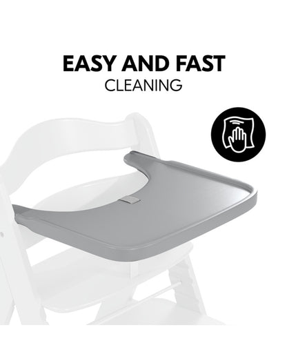 hauck tray alpha Hauck Alpha Wooden Tray-Overflow Protection-Spacious Tray-Grey-Extra 5% Off – duckduckbaby