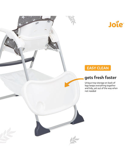 Joie Mimzy Snacker Baby High Chair-One Hand Quick Compact Fold-Streamlined Design-6M to 3Y (Upto 15Kg)-Twinkle Linen