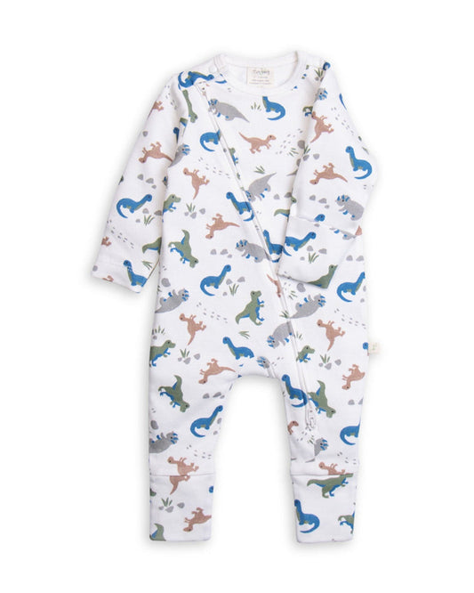 Tiny Twig Multicolor Onesie-Dino-Organic Cotton-For Infants