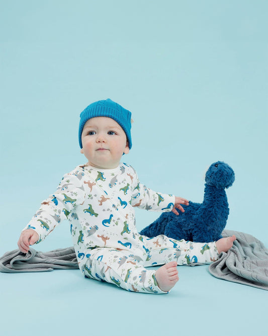 Tiny Twig Multicolor Onesie-Dino-Organic Cotton-For Infants