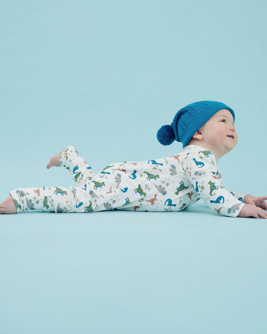 Tiny Twig Multicolor Onesie-Dino-Organic Cotton-For Infants