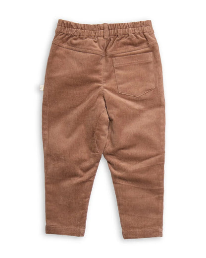 Tiny Twig Brown Trousers-Cafe-Corduroy-For Infants