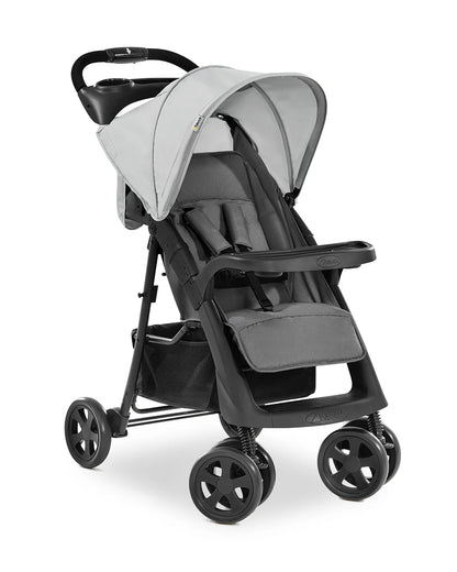 Hauck Shopper Neo II Lightweight Baby Stroller with Cup Holder & Tray-One Hand Fold-Pram for 0 to 4Y (Upto 22Kg)-Grey