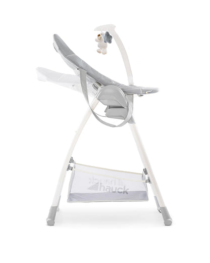 Hauck Sit N Relax 3in1 Baby High Chair-Feeding Chair, Bouncer & Toddler Seat-Adjustable and Removable Food Tray-For 0 to 3Y (Upto 15Kg)-Grey