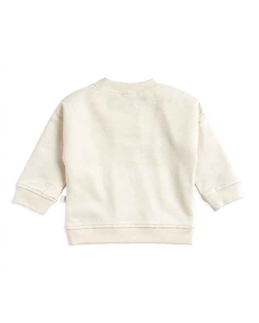 Tiny Twig Cream Winter Wear Sweatshirt-Wind Energy-Organic Cotton-For Infants