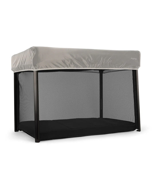 Nuna PAAL Playard & Travel Crib-Functions As A Bassinet-With Padded Edges For Extra Safety-With Removable Mattress & Two Adjustable Mattress Height-Compact Fold & Includes Travel Bag-Caviar