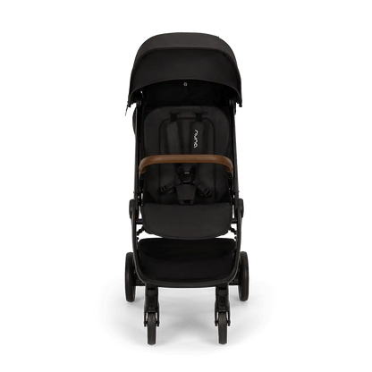 Nuna TRVL LX Lightweight Baby Stroller & LYTL Carry Cot Travel System-With Cup Holder-Stroller Features (One Hand Fold, Upto 22 Kg)-Carry Cot Features (Soft Mattress, Compact Fold with Dream Drape, Upto 9 Kg)-Includes Adaptors-Caviar