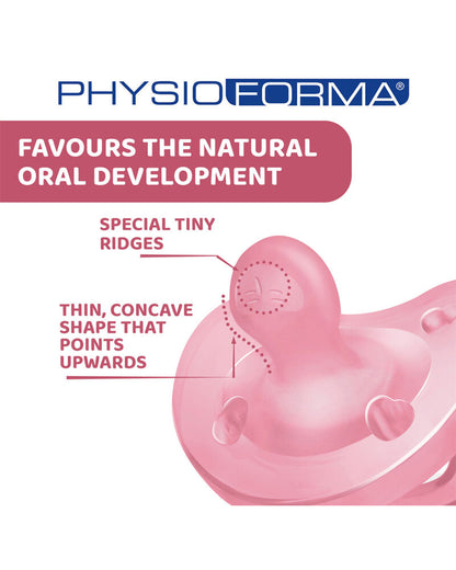 Chicco PhysioForma Comfort Soother-With Sterilizing Case-Orthodontic-Pink-6 to 16M-Pacifier