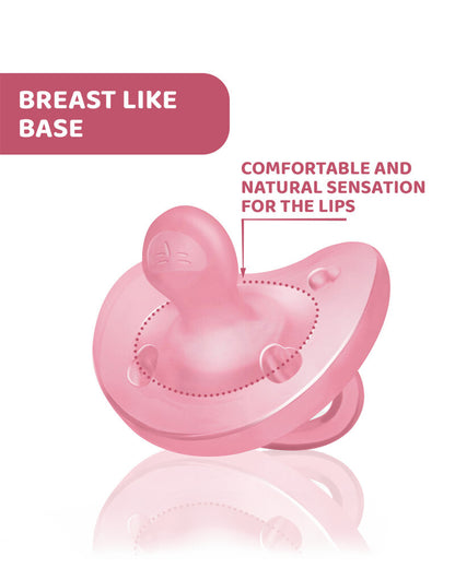 Chicco PhysioForma Comfort Soother-With Sterilizing Case-Orthodontic-Pink-6 to 16M-Pacifier