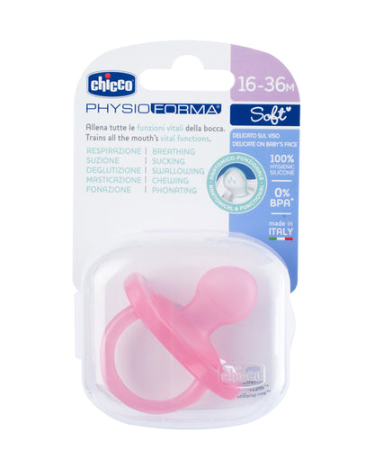 Chicco PhysioForma Comfort Soother-With Sterilizing Case-Orthodontic-Pink-16 to 36M-Pacifier