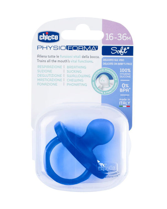 Chicco PhysioForma Comfort Soother-With Sterilizing Case-Orthodontic-Blue-16 to 36M-Pacifier