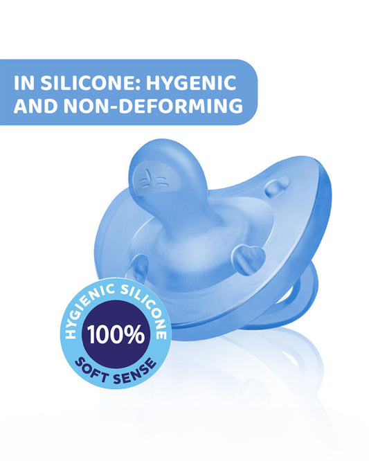 Chicco PhysioForma Comfort Soother-With Sterilizing Case-Orthodontic-Blue-16 to 36M-Pacifier