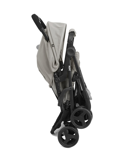 Joie Aire Twin Baby Stroller-Reversible Seat Liners-Automatic Fold Lock-Pram for 0 to 3Y (Upto 15 Kg Each Seat)-Nectar & Mineral